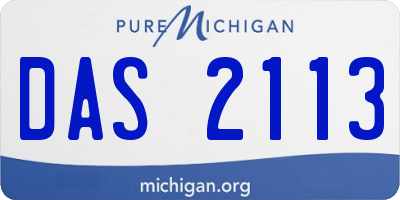 MI license plate DAS2113
