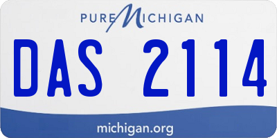 MI license plate DAS2114