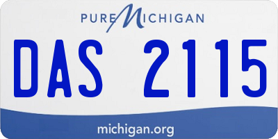 MI license plate DAS2115