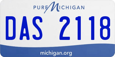 MI license plate DAS2118