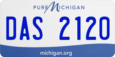 MI license plate DAS2120