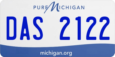 MI license plate DAS2122