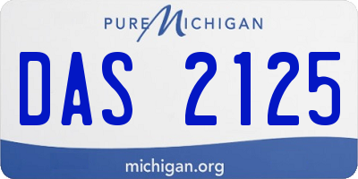 MI license plate DAS2125