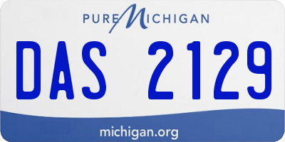 MI license plate DAS2129