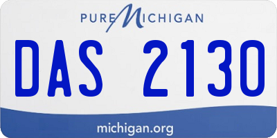 MI license plate DAS2130