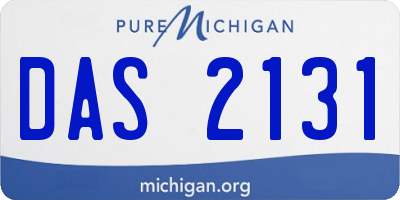 MI license plate DAS2131