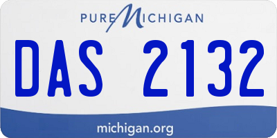MI license plate DAS2132