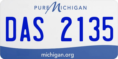MI license plate DAS2135