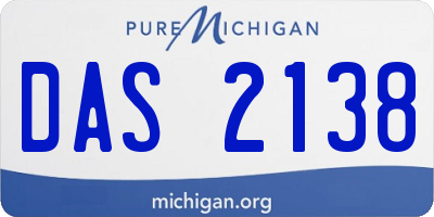 MI license plate DAS2138