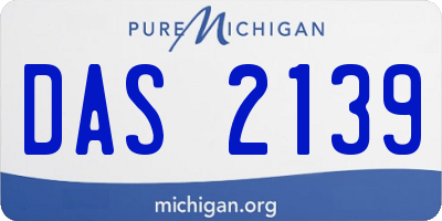 MI license plate DAS2139