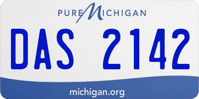 MI license plate DAS2142