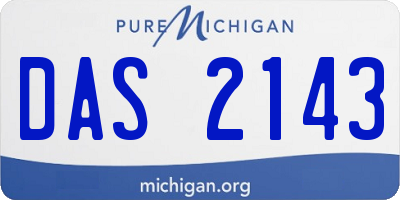 MI license plate DAS2143