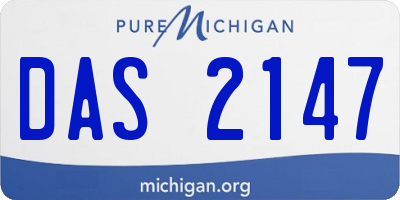 MI license plate DAS2147