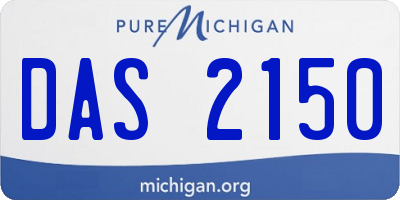 MI license plate DAS2150
