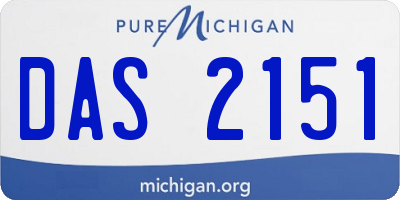 MI license plate DAS2151