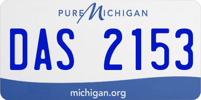 MI license plate DAS2153