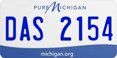 MI license plate DAS2154