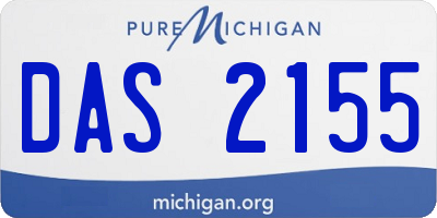 MI license plate DAS2155