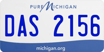 MI license plate DAS2156