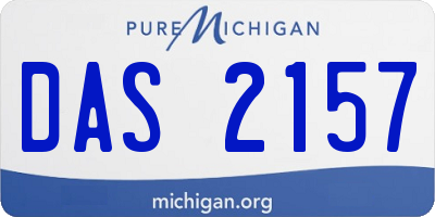 MI license plate DAS2157