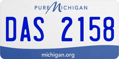 MI license plate DAS2158