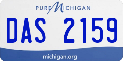 MI license plate DAS2159