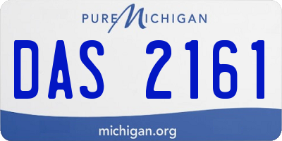 MI license plate DAS2161