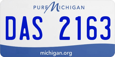 MI license plate DAS2163