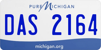 MI license plate DAS2164