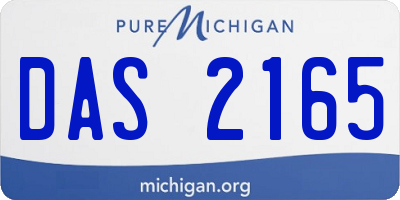 MI license plate DAS2165