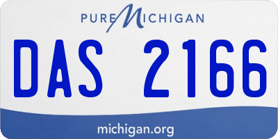 MI license plate DAS2166