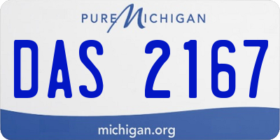 MI license plate DAS2167