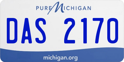 MI license plate DAS2170