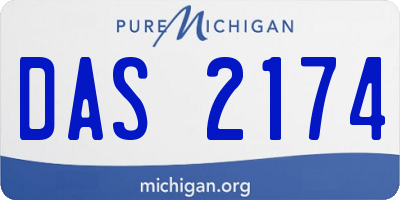 MI license plate DAS2174