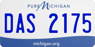 MI license plate DAS2175
