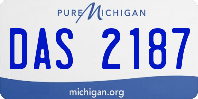 MI license plate DAS2187
