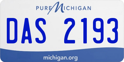MI license plate DAS2193