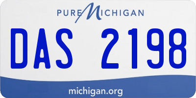 MI license plate DAS2198