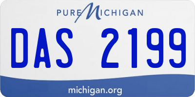 MI license plate DAS2199