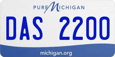 MI license plate DAS2200
