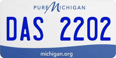MI license plate DAS2202