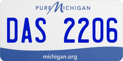 MI license plate DAS2206