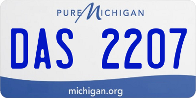 MI license plate DAS2207