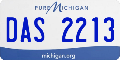 MI license plate DAS2213