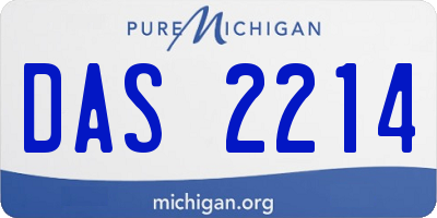 MI license plate DAS2214