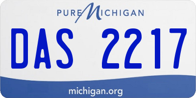 MI license plate DAS2217