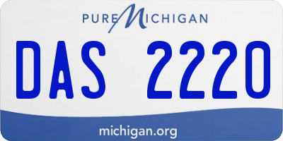 MI license plate DAS2220