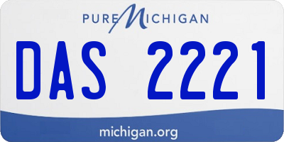 MI license plate DAS2221