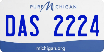 MI license plate DAS2224