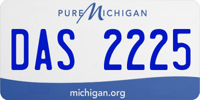 MI license plate DAS2225